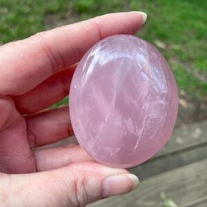 1 Rose Quartz Palm Stone size Varies